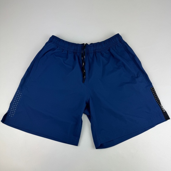 SAXX Mens Size M Kinetic Run Shorts Lined 6in Blue Running Athletic - Picture 1 of 7